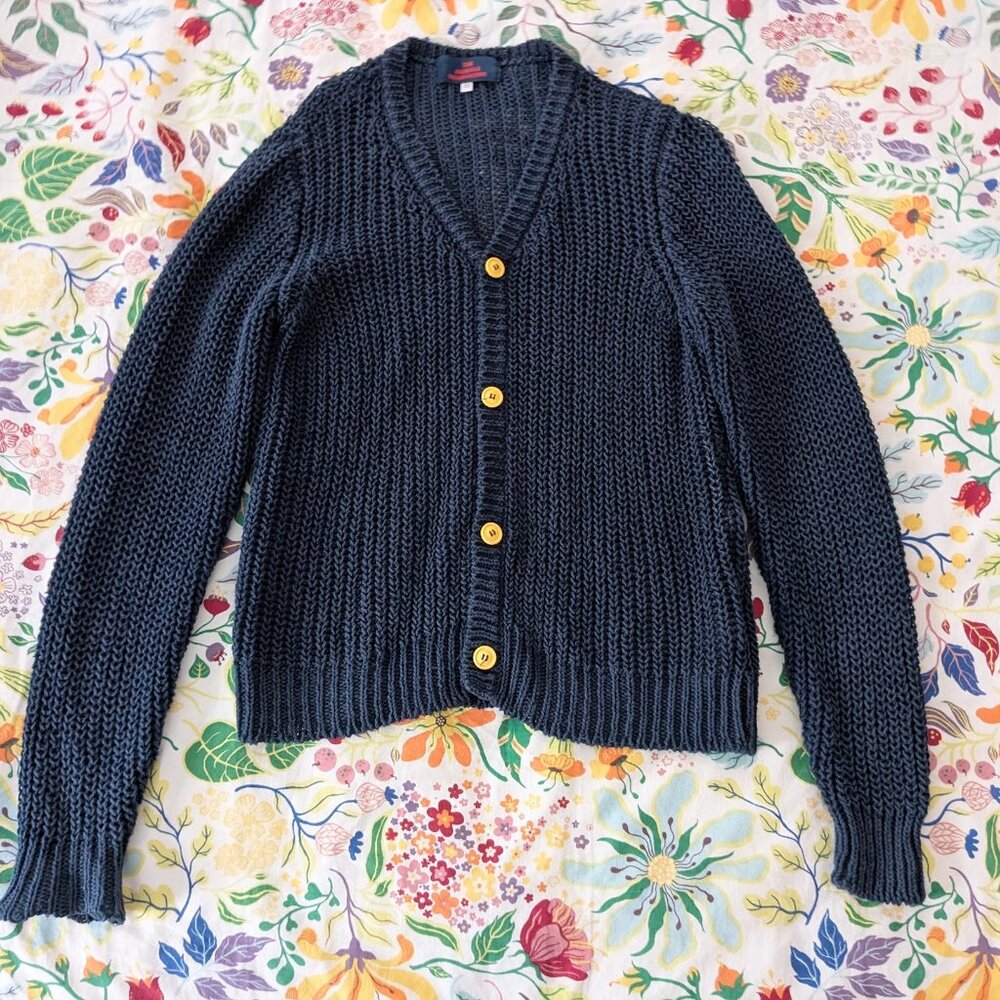 TAO The Animals Observatory Chunky Blue Knit Cardigan XS
